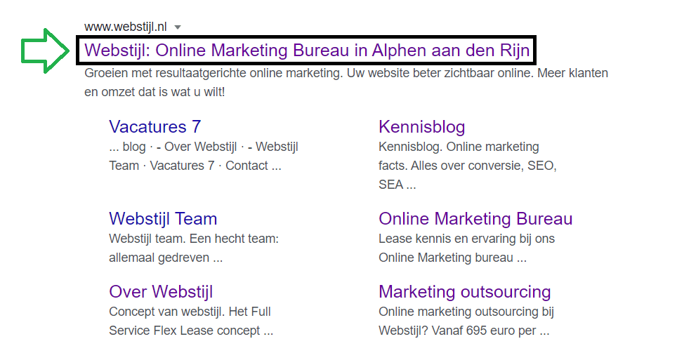 title tag voorbeeld van Webstijl title tag voorbeeld van Webstijl